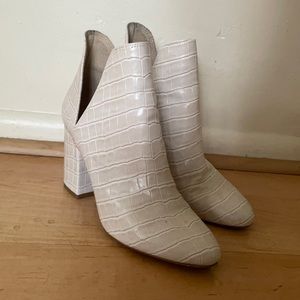 Steve Madden White Ankle Boots